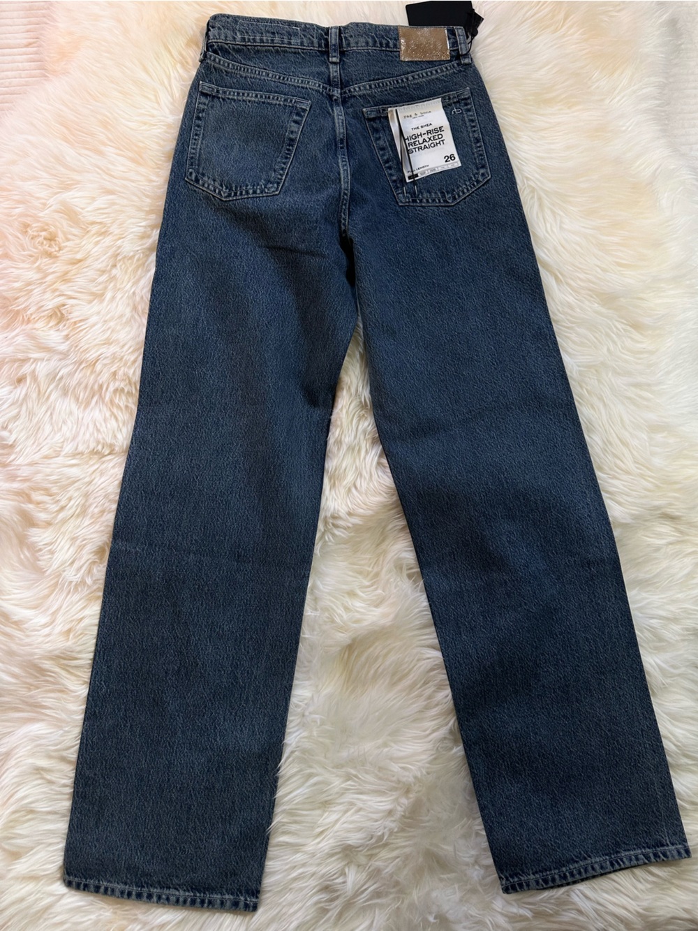 Rag & Bone The Shea High-Rise Relaxed Straight Studded Jeans - Picture 13 of 16